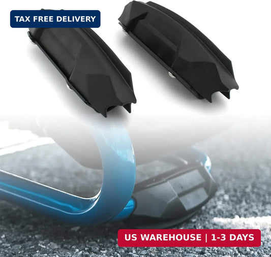 Motorcycle Engine Crash Bar Protectors Set - 25mm Rubber Bumper Guards