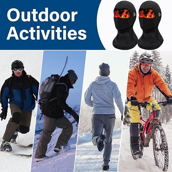 Winter Face Mask with Eyeglass Holes for Skiing Snowboarding & Motorcycles