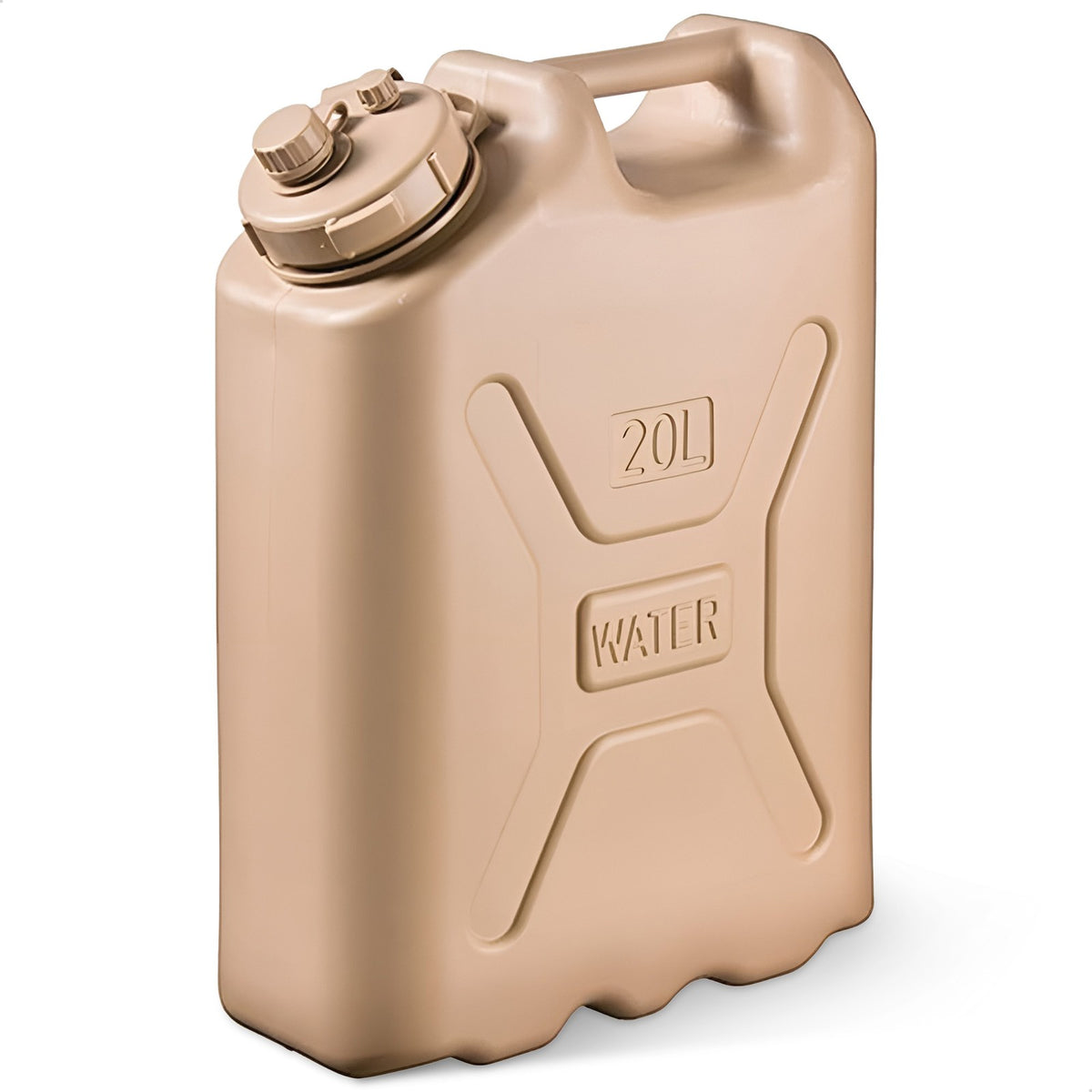 5 Gallon Portable Water Container BPA-Free Camping & Emergency Use Sand