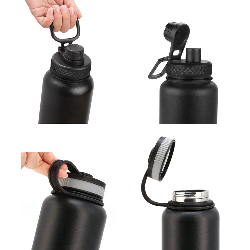 40oz Stainless Steel Vacuum Insulated Water Bottle with Wide Mouth & Leak-Proof Lid