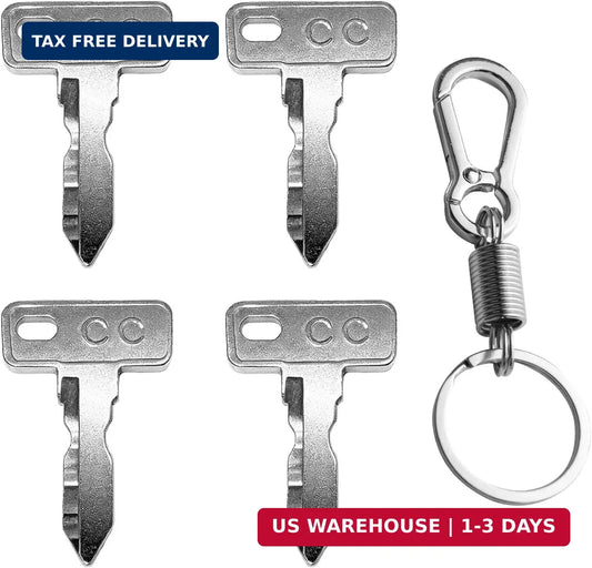 4 Pack Golf Cart Ignition Keys Replacement for Club Car DS Precedent Tempo