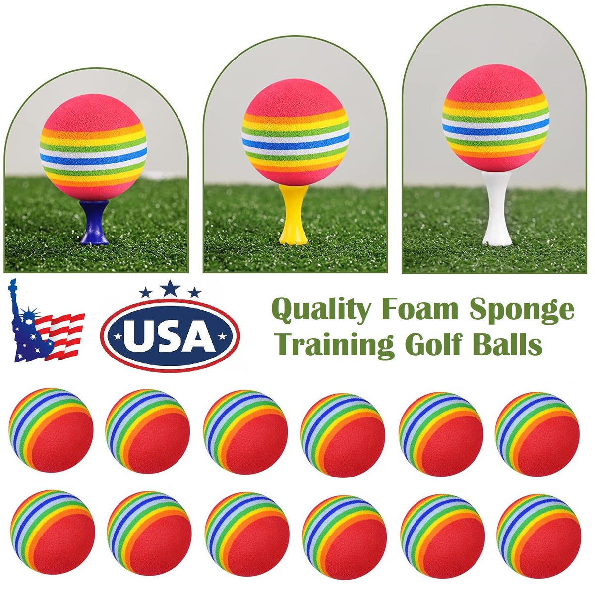 Foam Golf Practice Balls - Soft Indoor Training Balls for All Skill Levels