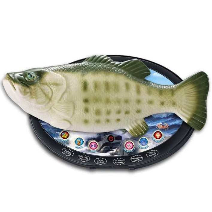 Interactive Singing Fish Toy with Moving Head & Melodies - Russian Version