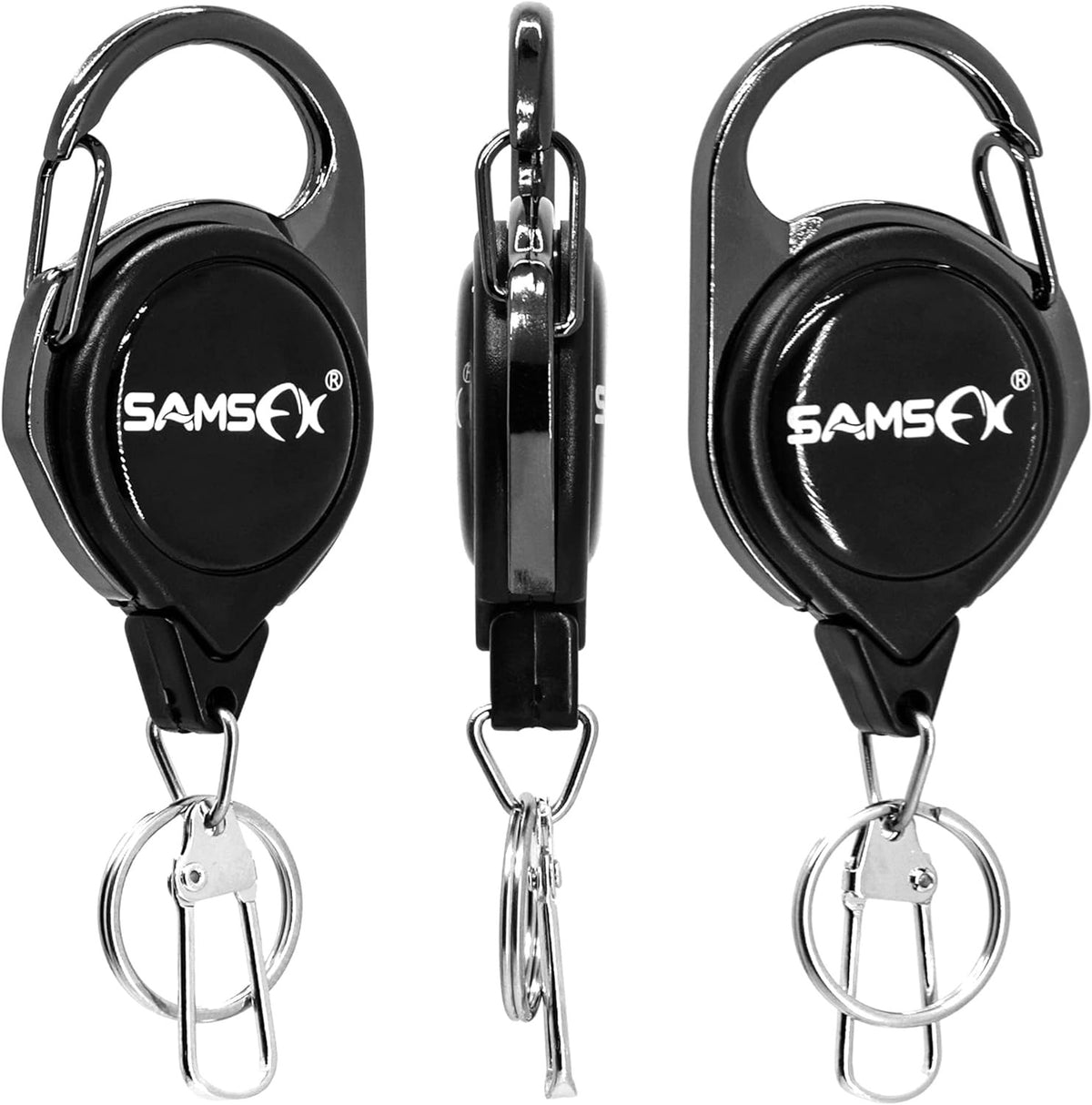 Fly Fishing Zinger Retractor with Carabiner - Saltwater and Freshwater Gear