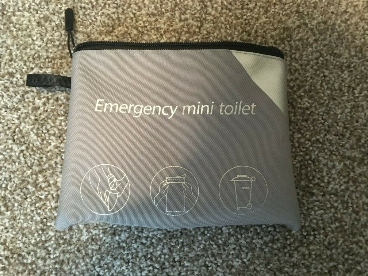 Emergency Mini Toilet with Disposable Urine Bags 700cc & Travel Bag