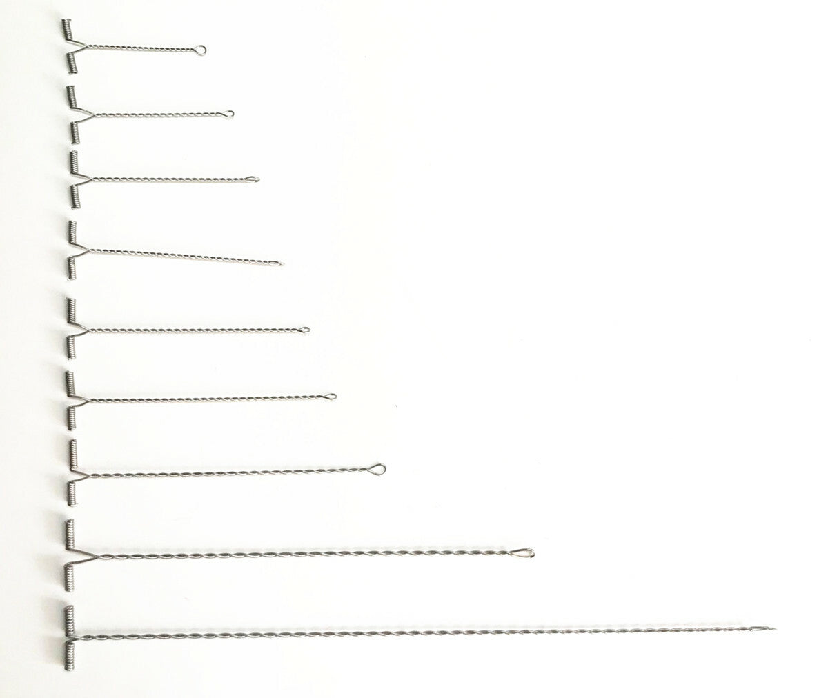 Crappie Fishing Rig Arms Set - Stainless Steel Twisted Top & Bottom Arms, Multiple Lengths
