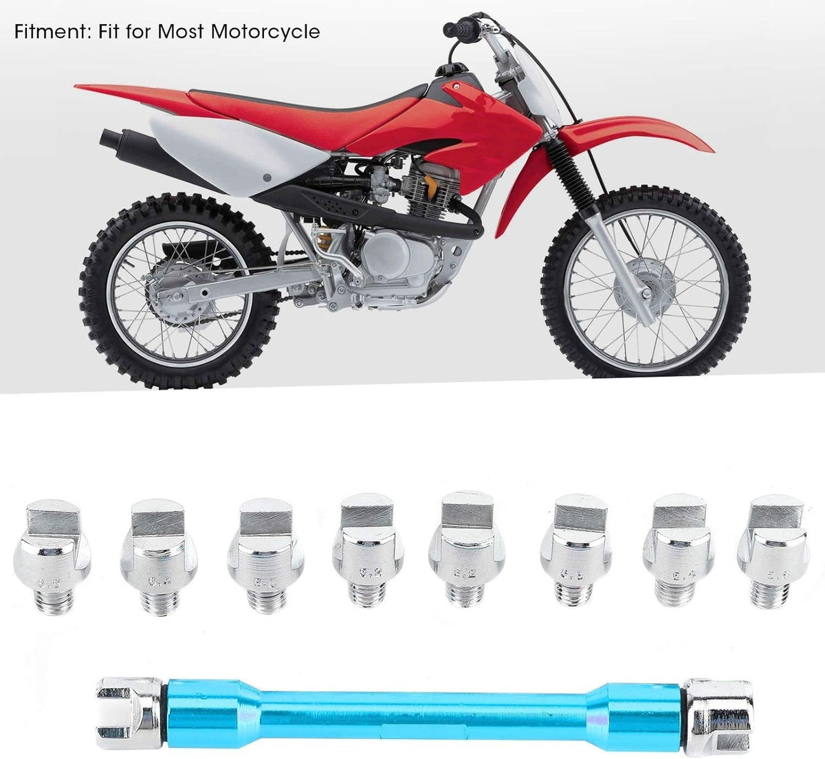 Motorcycle Spoke Wrench Set 5068mm - Universal Wheel Rim Tool for Dirt Bikes