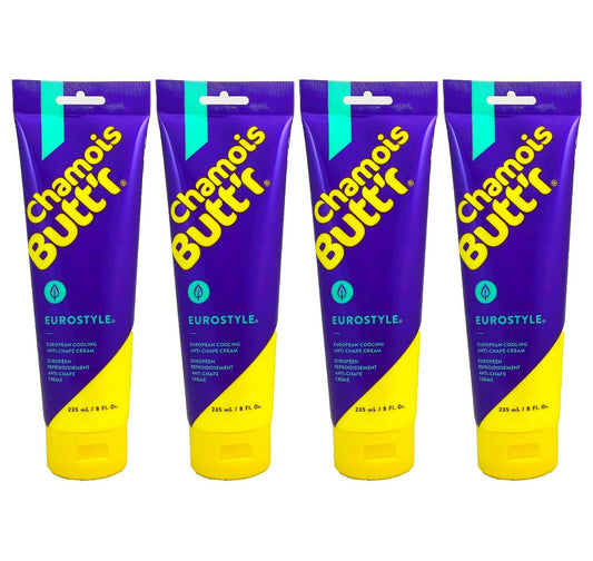 Cooling Chamois Butt'r Bike Cycling Shorts Cream 4-Pack 8oz Tubes