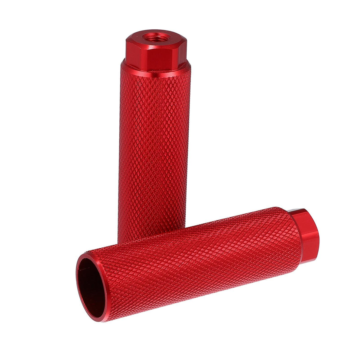 Aluminum Alloy Bicycle Foot Pegs for BMX MTB and Road Bikes 3/8 Inch Black Red Pair