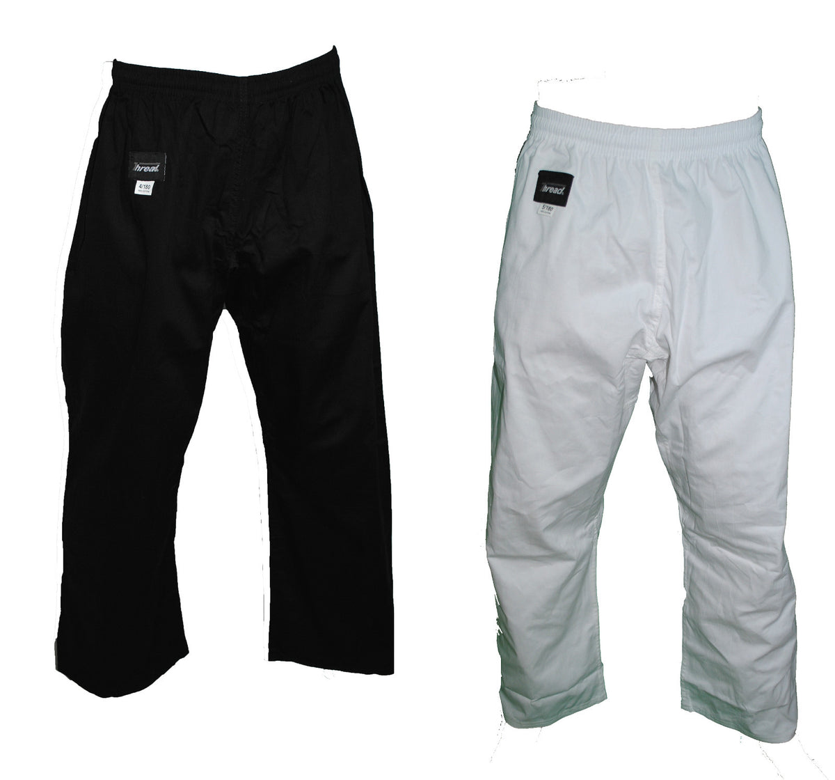 Martial Arts Karate Taekwondo Kung-Fu Pants with Reinforced Seams - White or Black