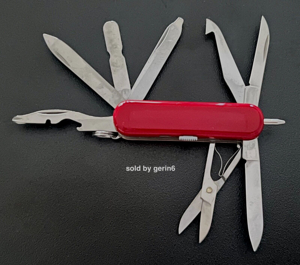 Swiss Army Knife Red MiniChamp 16-Function Multi-Tool with Blade & Scissors