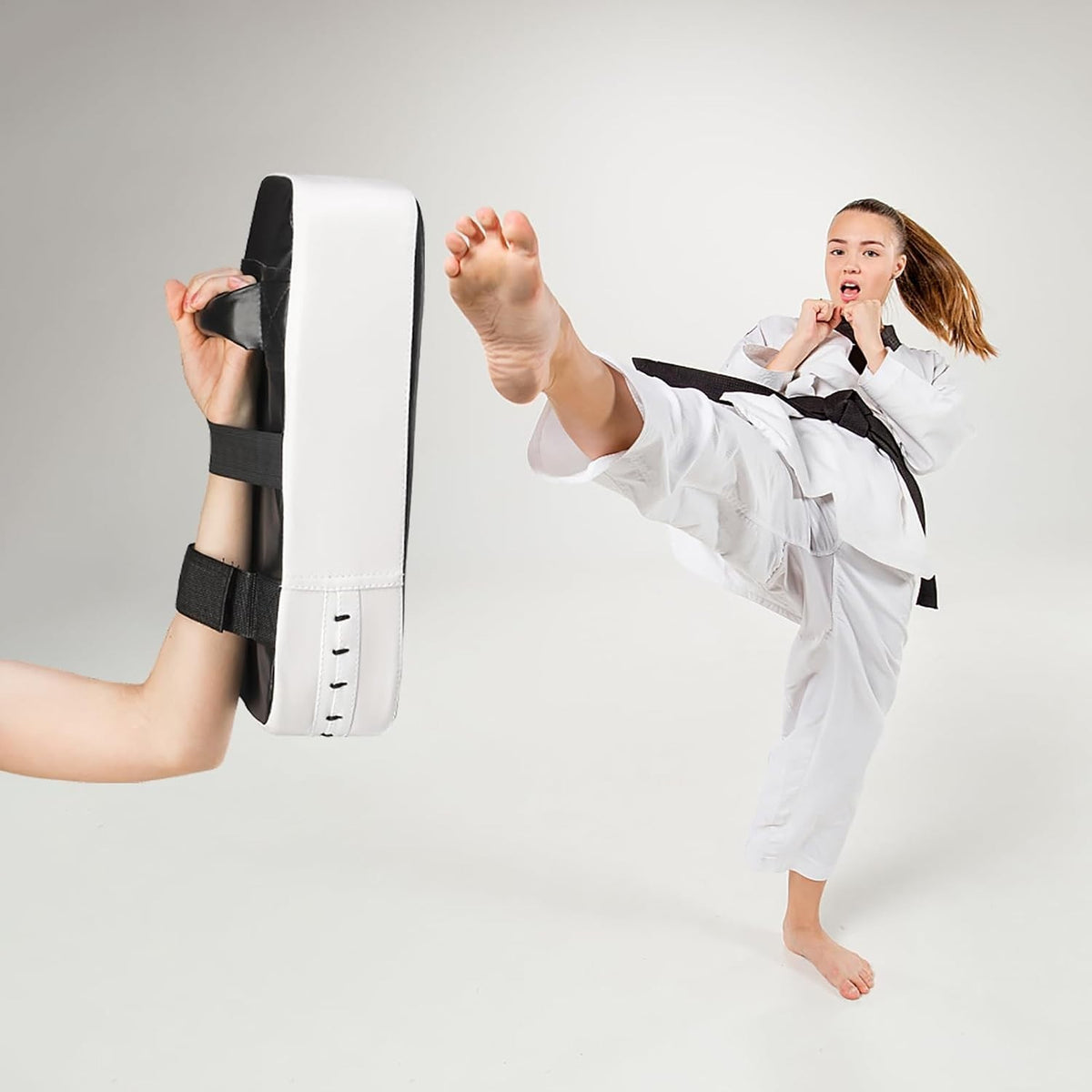 Martial Arts Punching Mitts & Kick Pad Set for Training & Fitness