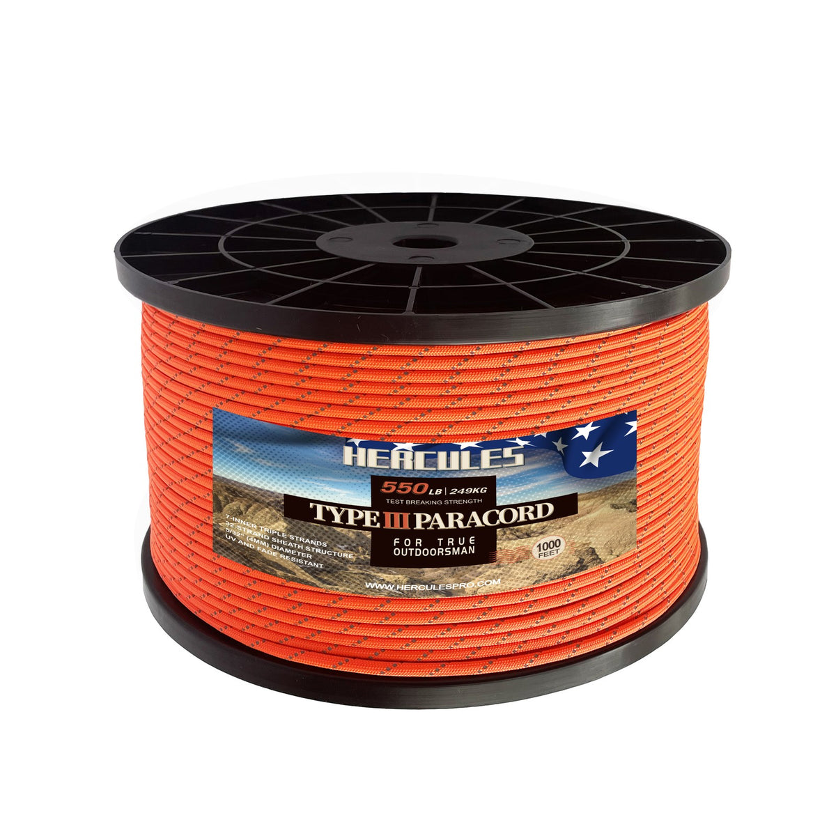 Heavy Duty Paracord 550 Rope for Camping Hiking Survival Tying & Crafting