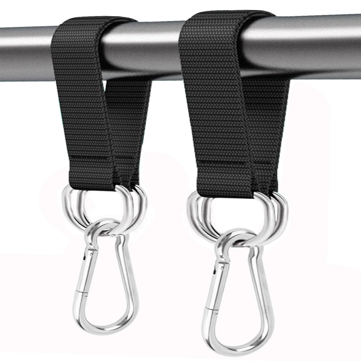 Favuit Fitness Pulley Cable Attachments – Tricep Extension Straps (2 Nylon Straps + 2 Steel Buckles) 220 lbs