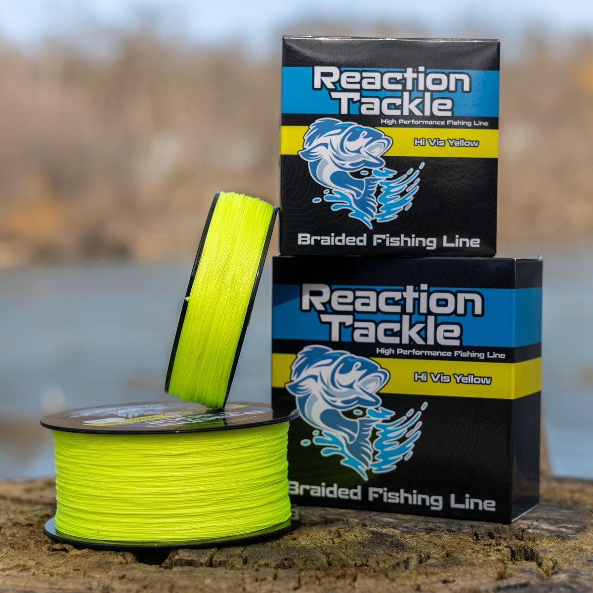 Braided Fishing Line Hi Vis Yellow - Multiple Strands & Lengths