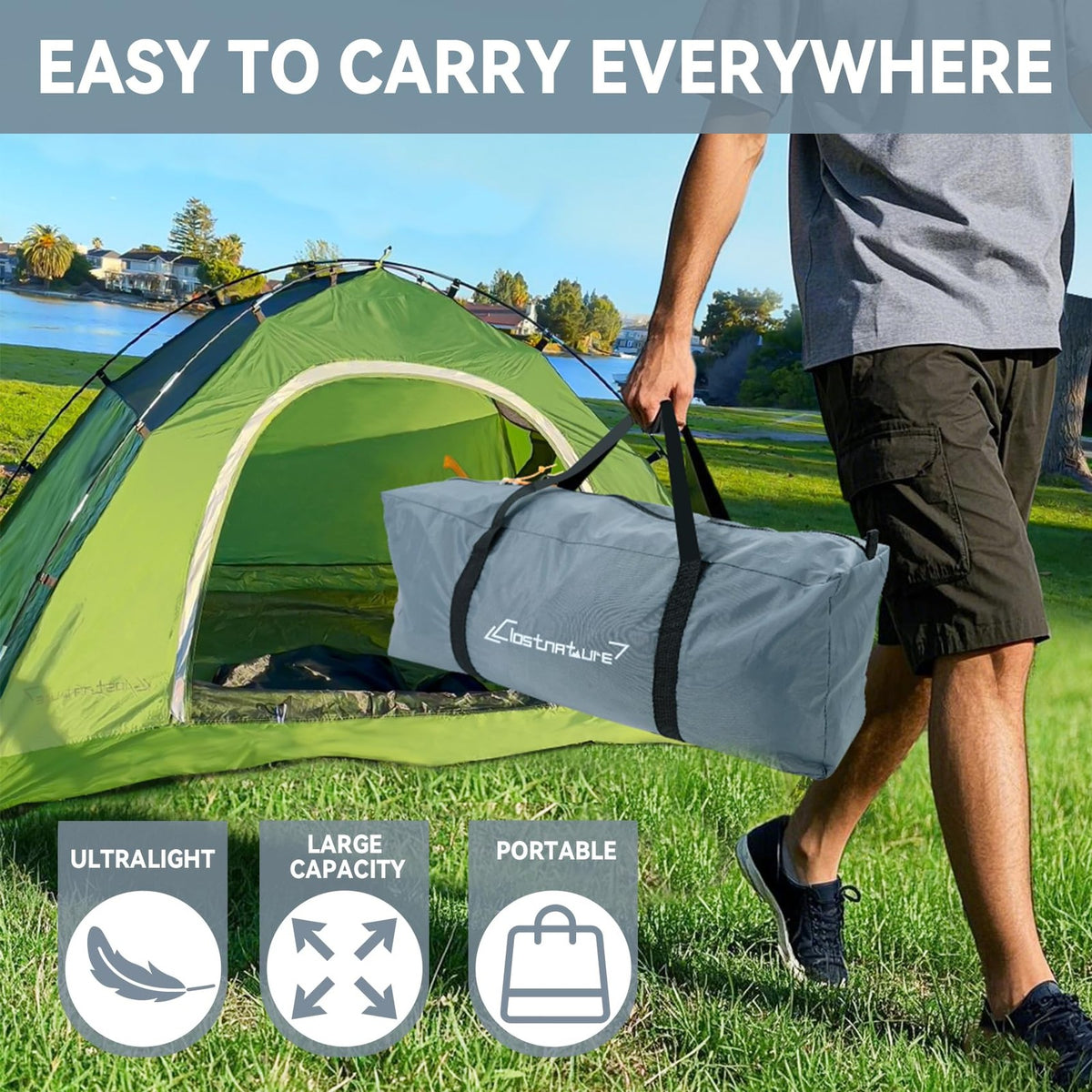 Large Waterproof Tent Storage Bag for Camping and Travel