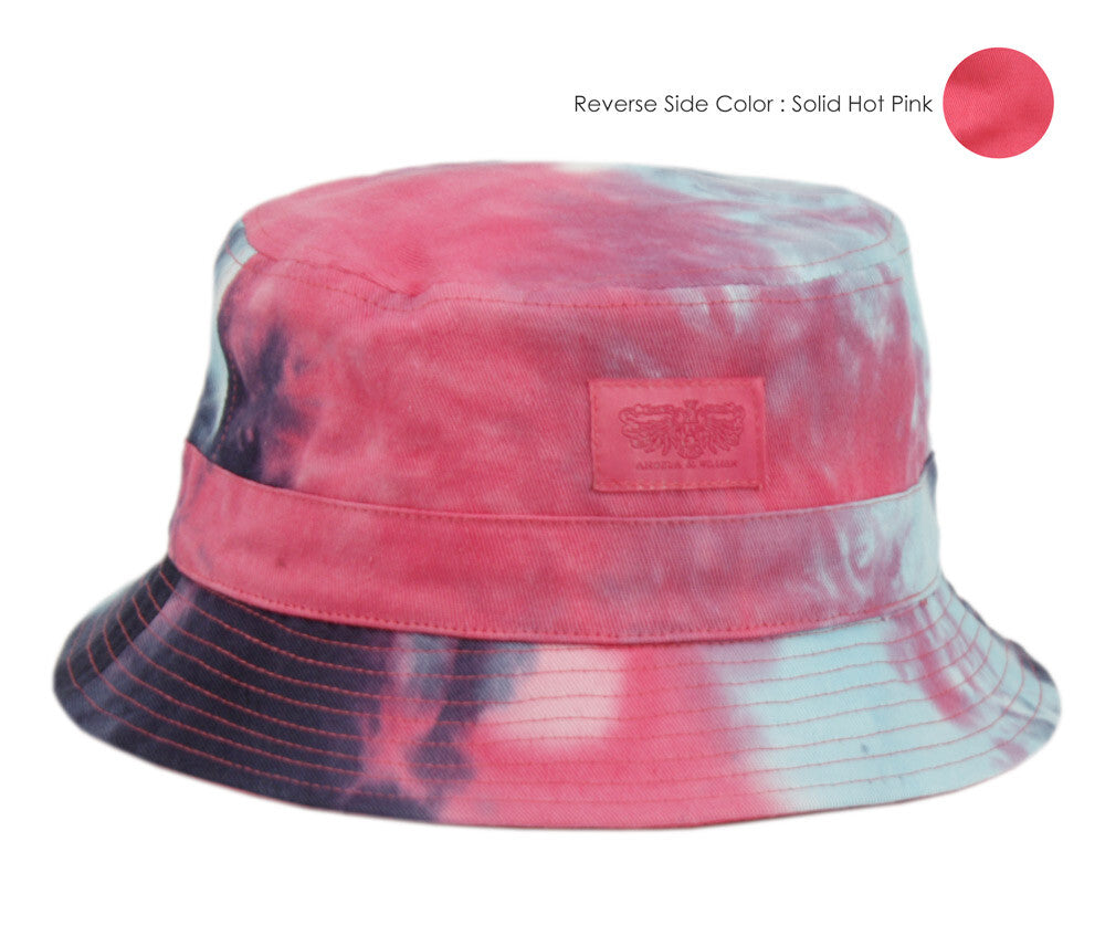 Reversible Cotton Bucket Hat for Outdoor Activities - Tie Dye Boonie Cap