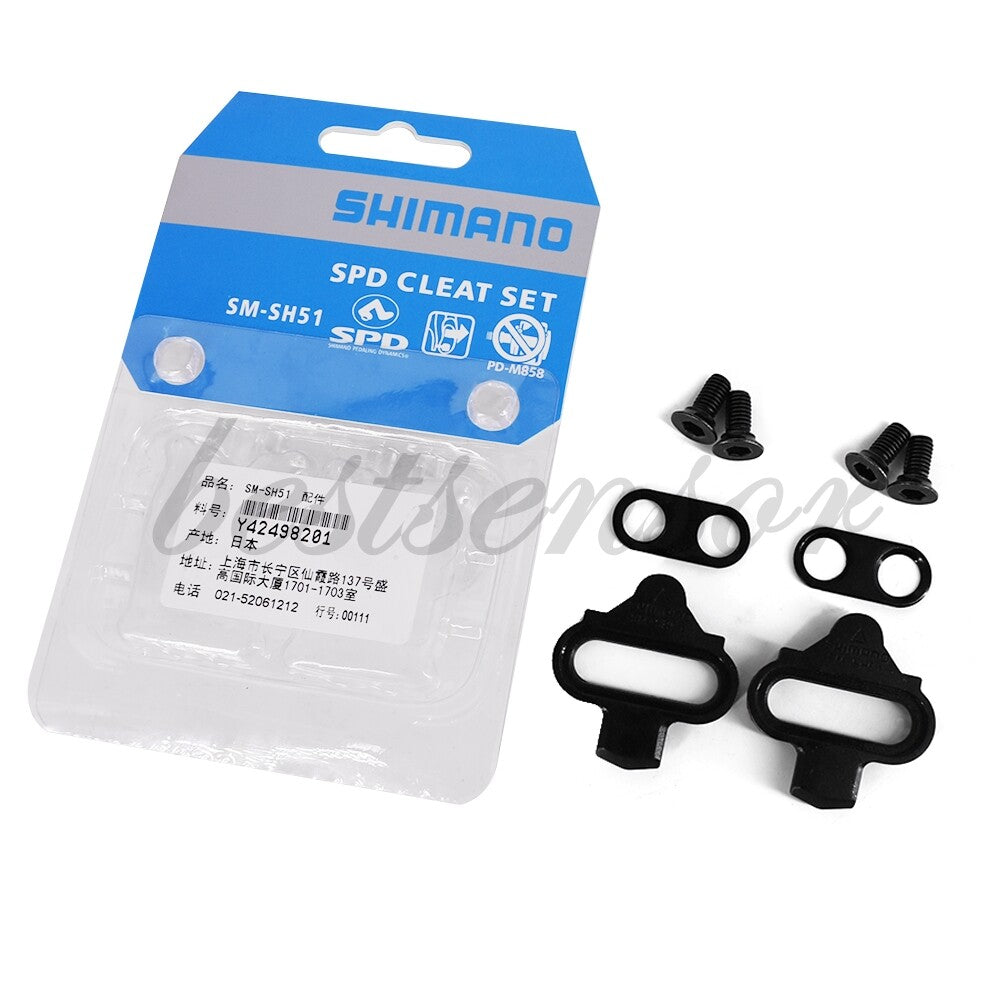 Shimano SPD SM-SH51 Bicycle Cleats - Single-Directional Release, Black