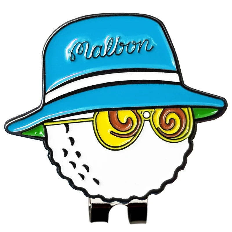 Golf Ball Marker with Magnetic Clip and Bucket Hat Accessory