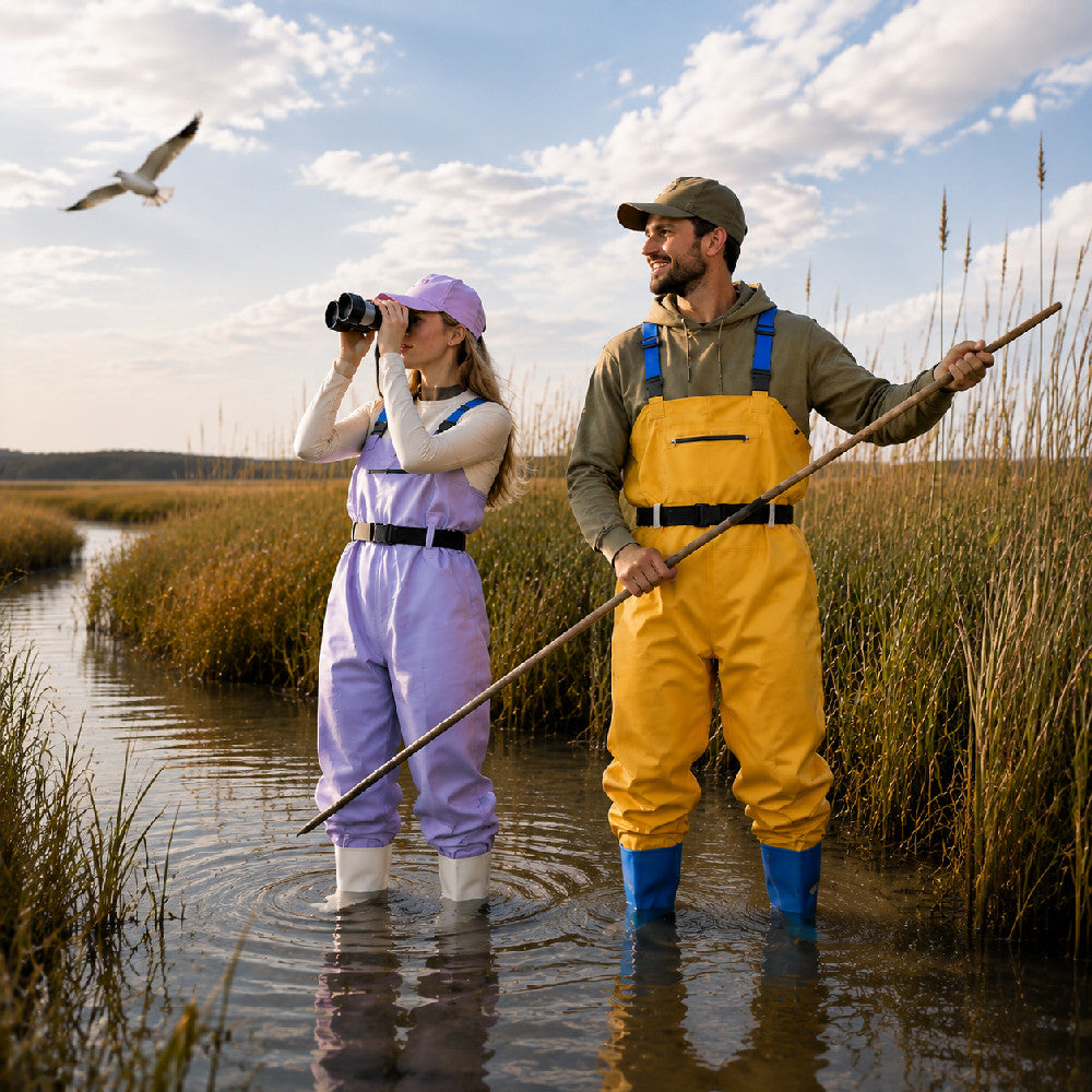 Women Waterproof Chest Waders with Boots for Fishing and Outdoor Activities