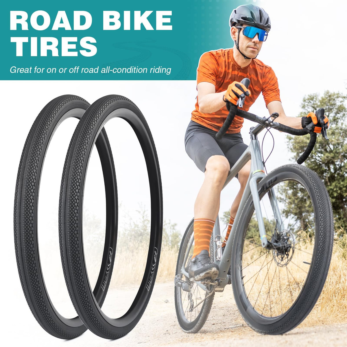700x40/42C Gravel Bike Tires with Tubes - Foldable, Durable, for Off-Road & Road Cycling