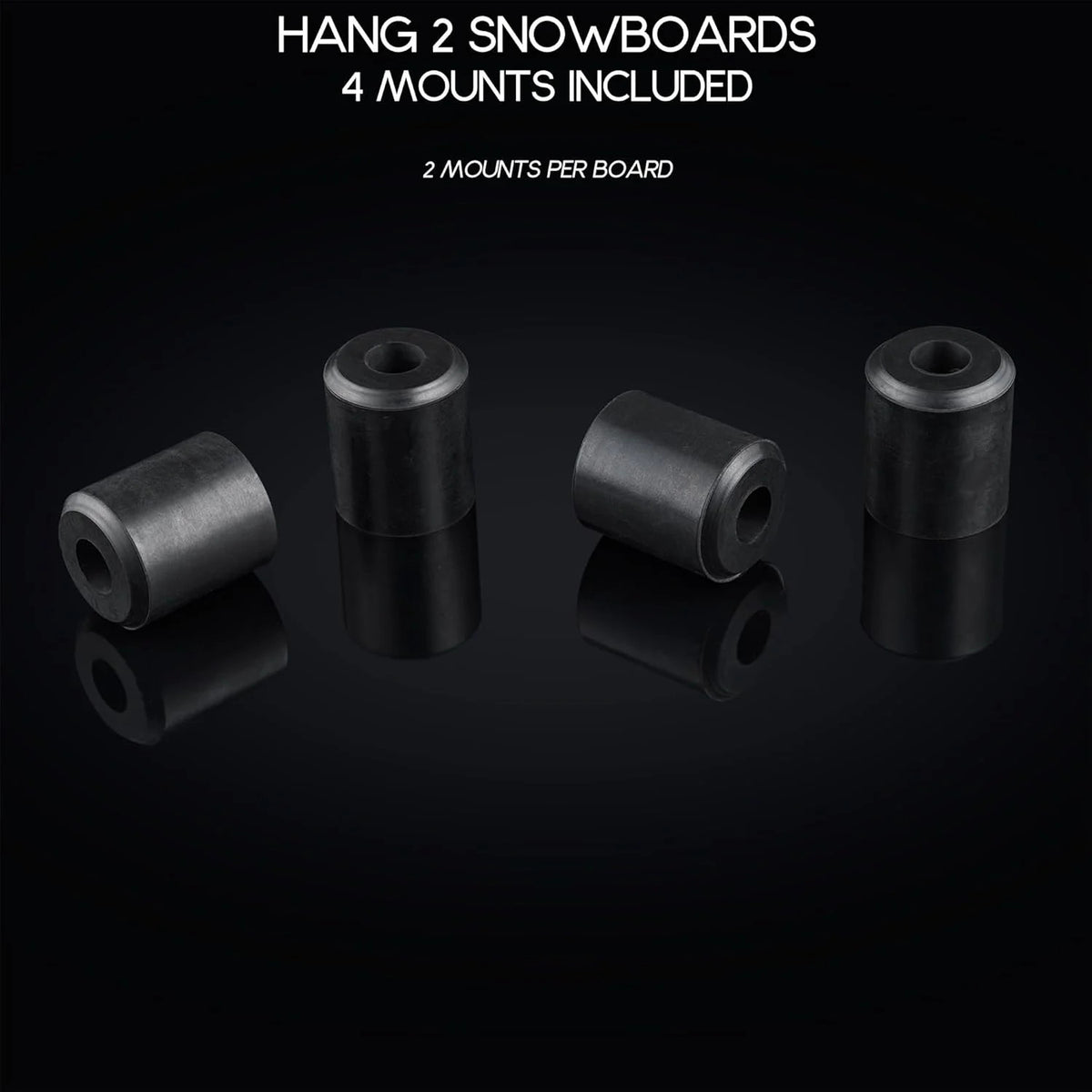 Snowboard Wall Mount Storage Hanger - Edge Safe Modern Design 4 Pack