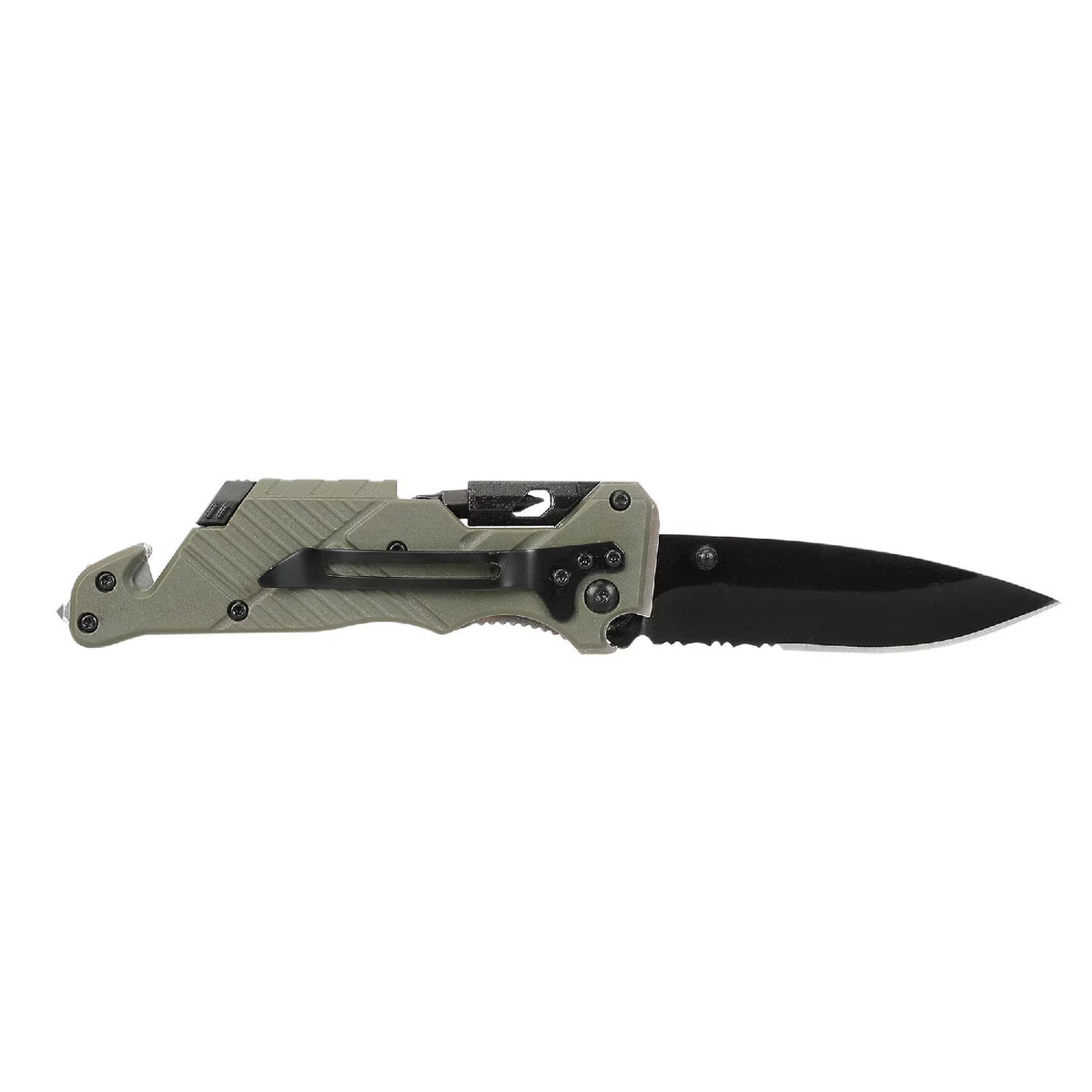 7-in-1 Stainless Steel Multitool Knife with Screwdriver for Camping & Outdoors