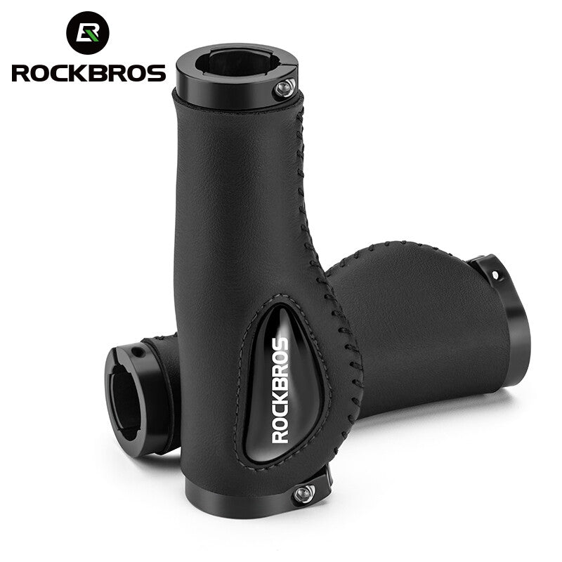 Bike Handlebar Grips Rubber Locking Anti-Skid Shock Absorbing Comfortable