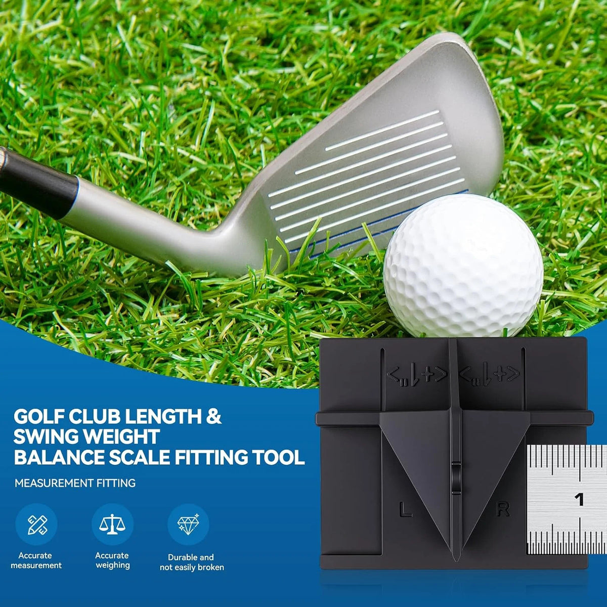 Golf Club Length and Swing Weight Fitting Scale Tool - Accurate Measurement
