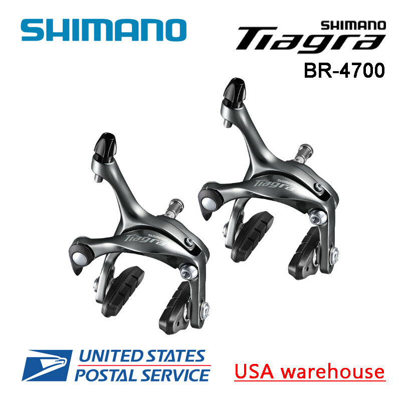 Road Bike Rim Brake Calipers Set - Shimano Tiagra BR-4700, Short Reach, Gray