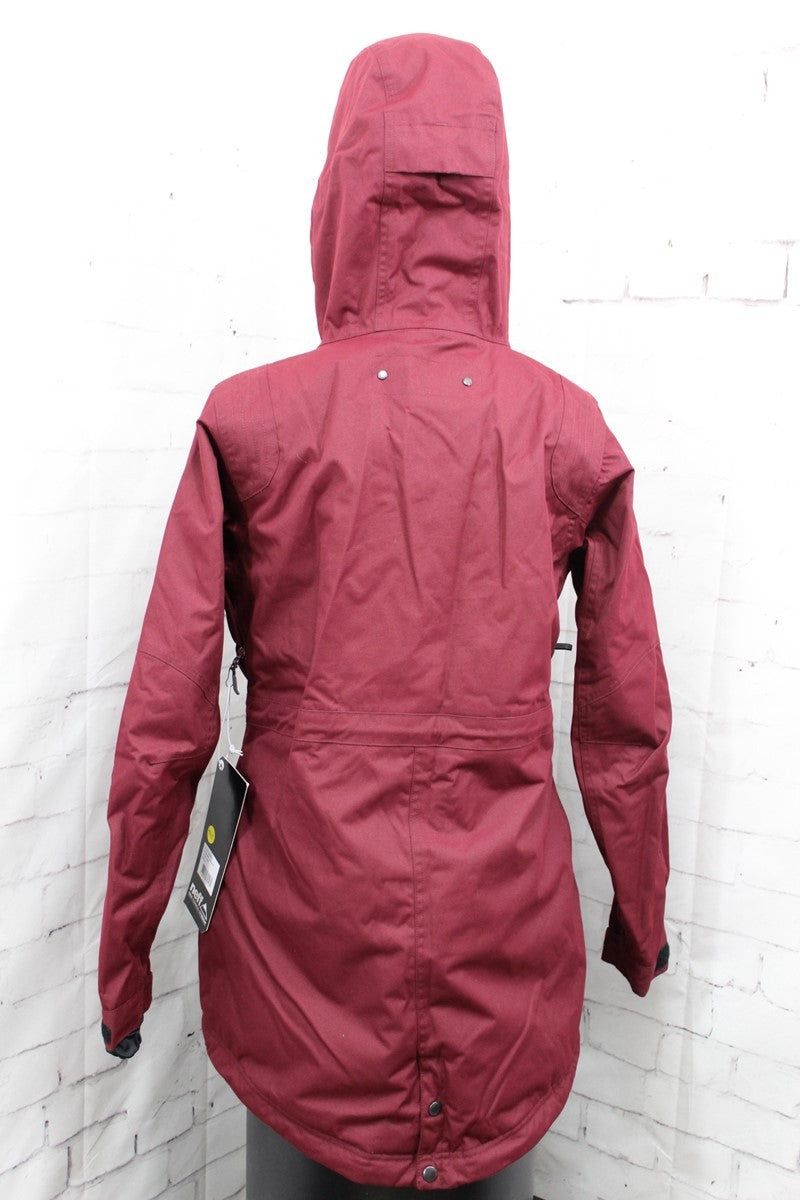 Women's Snowboard Jacket - Waterproof Insulated Winter Coat, Medium Port Maroon