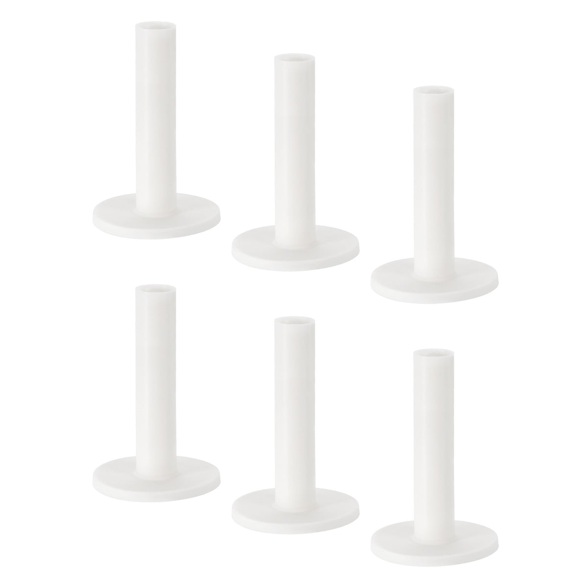 6 Pack 3.5-Inch Rubber Golf Tees Tall Practice Driving Range Tees White