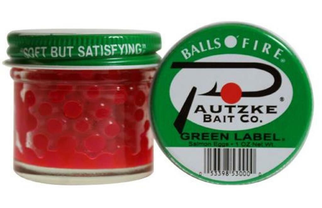 Salmon Egg Bait Balls O' Of Fire Green Label 1 Ounce Jar - Fishing Bait