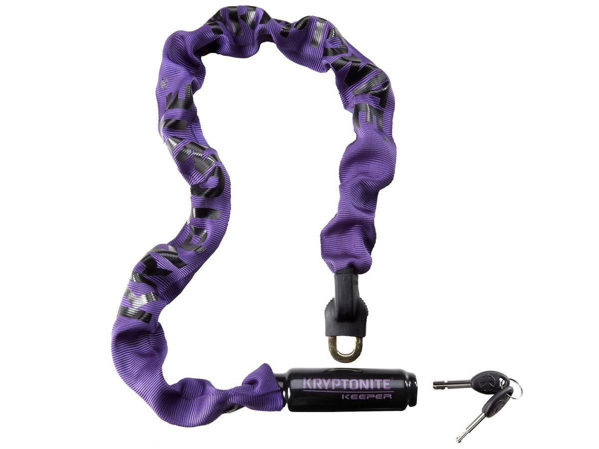Purple Bike Chain Lock 7mm x 85cm - Secure Bicycle Lock