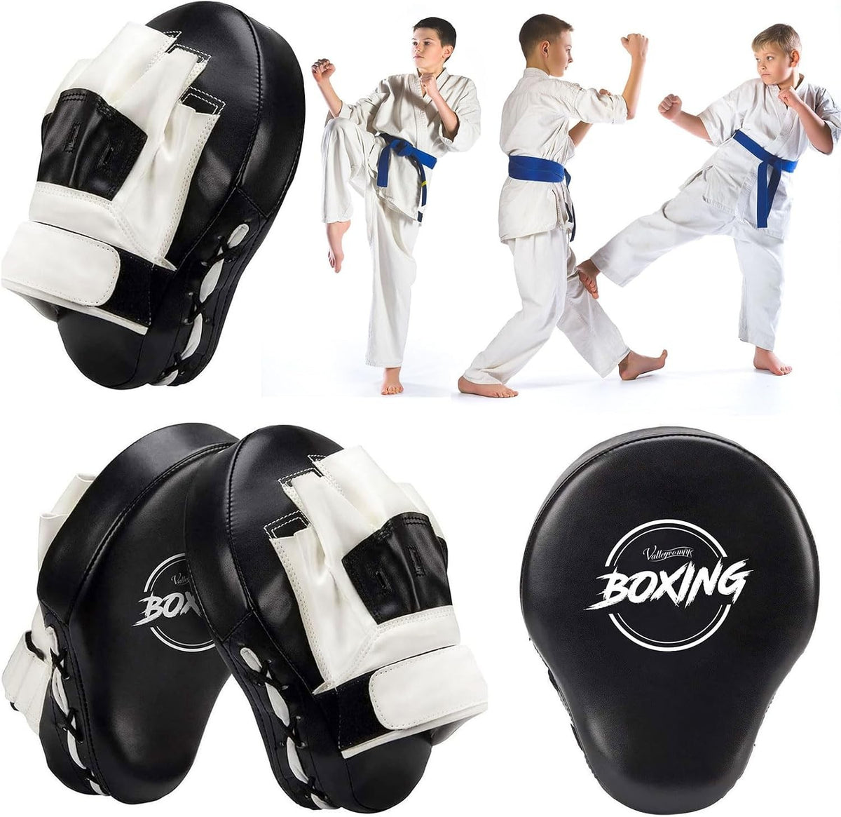 Adult Curved Boxing Mitts for Kickboxing and Sparring