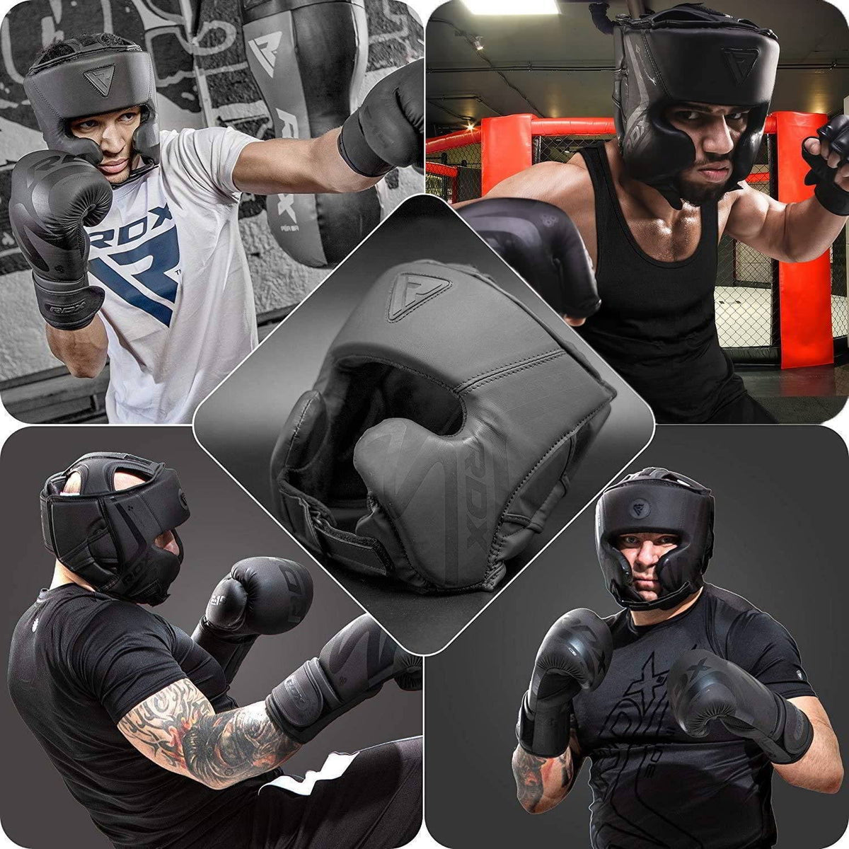 RDX T15 Noir Headgear with Cheek Protector for Boxing Muay Thai & MMA