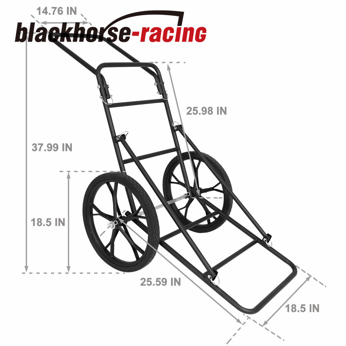 Folding Deer Hunting Cart with 500 LBS Capacity and Heavy-Duty Alloy Steel Frame