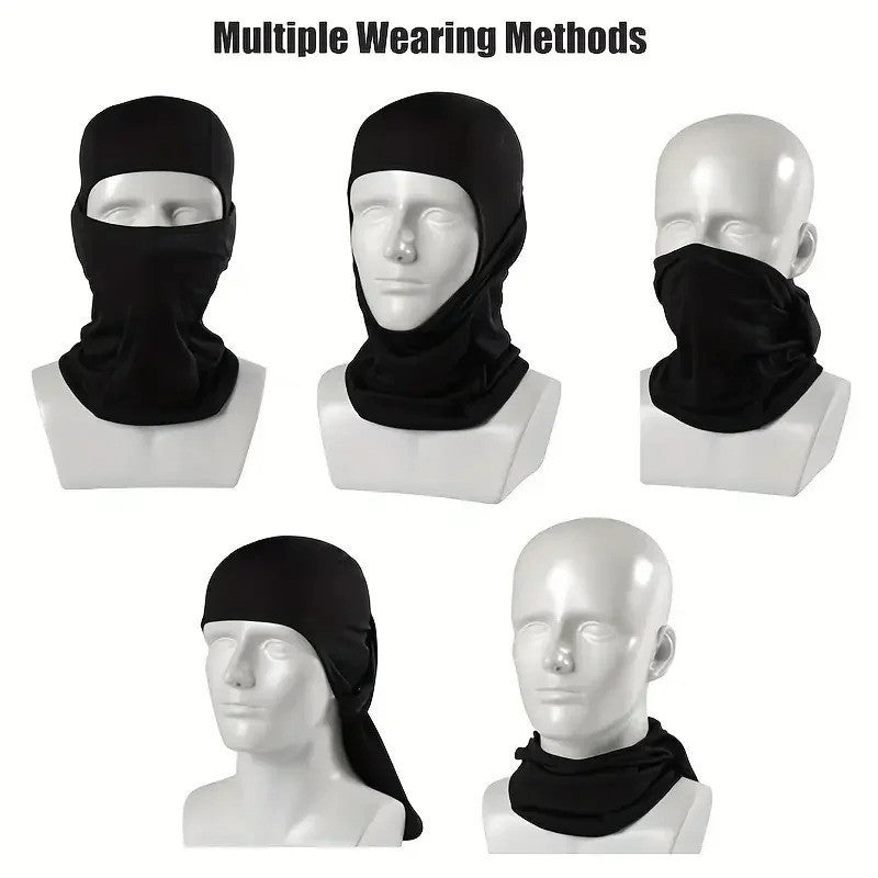 Men's Black Lightweight Balaclava Face Mask for Motorcycle and Skiing