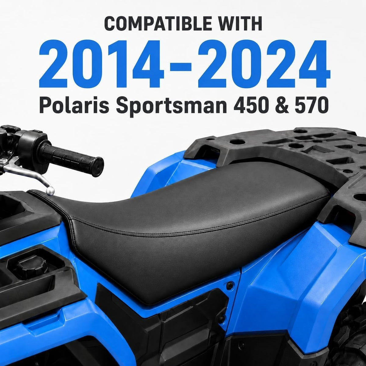 ATV Seat Cover Compatible with Polaris Sportsman 450 570 2014-2024 Waterproof Leather