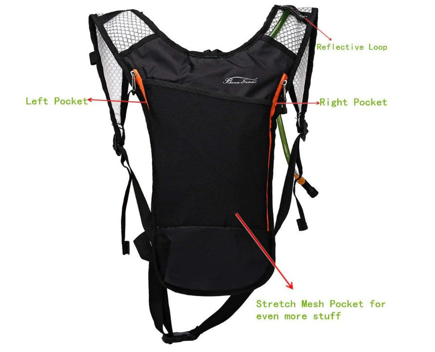 Hydration Backpack with 2L Water Bladder for Outdoor Activities