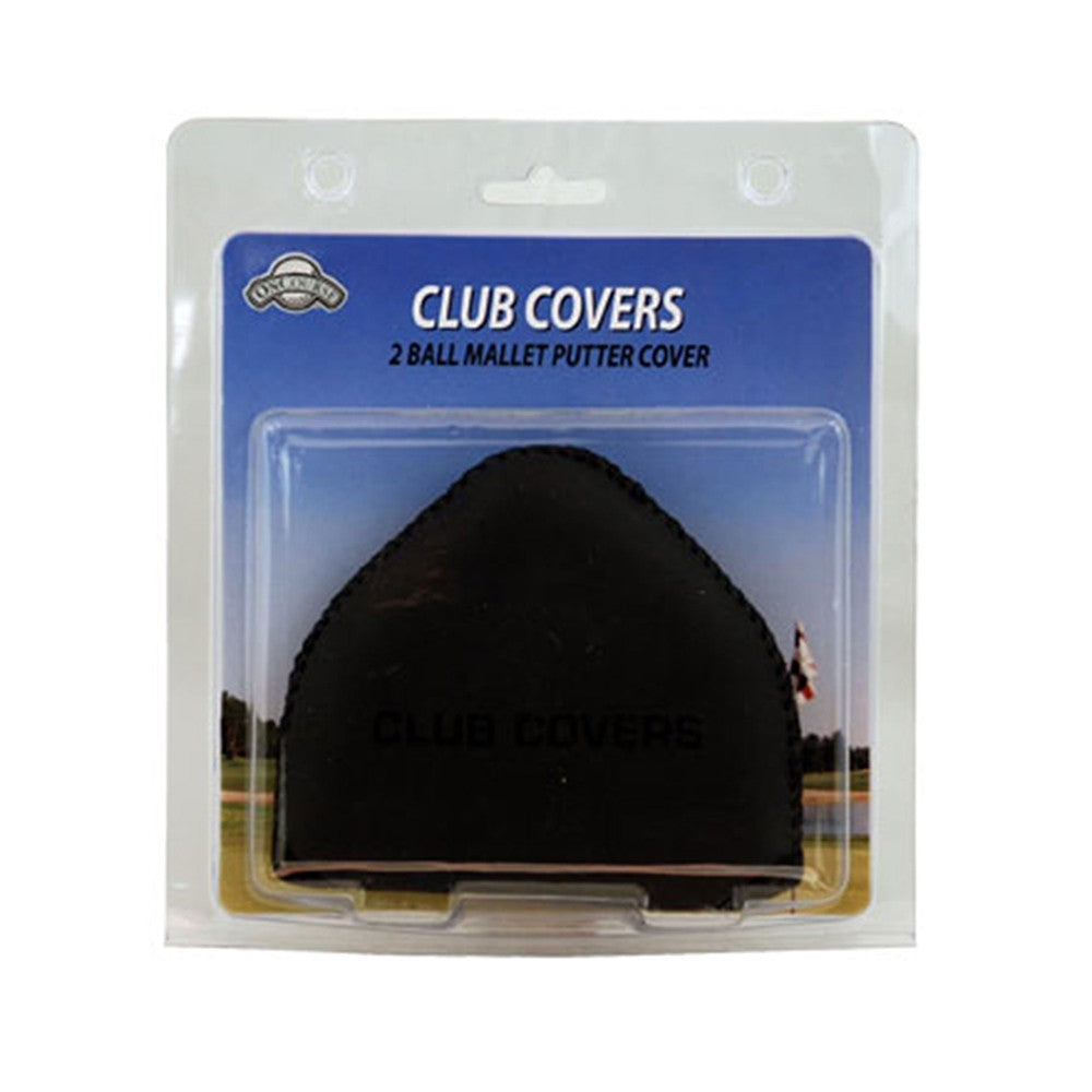 Golf Mallet Putter Headcover - 2 Ball Neoprene Black Protection