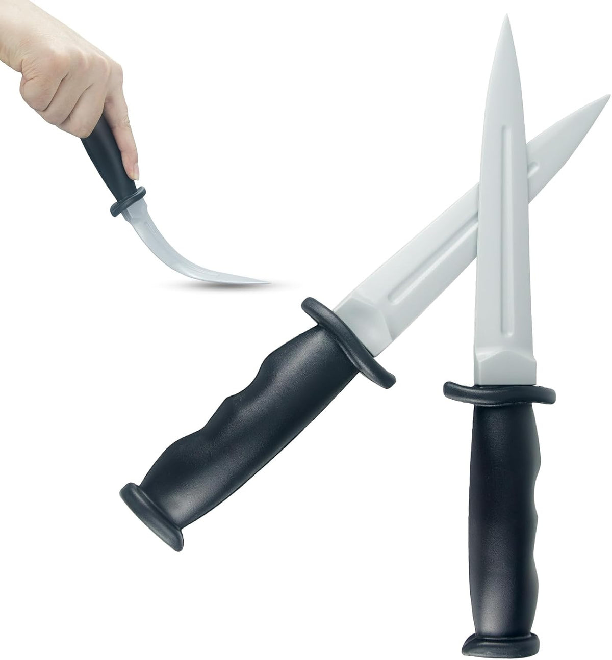 9.8 Inch Realistic Rubber Training Knife Safety Dagger for Martial Arts