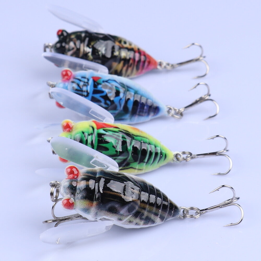 8pcs Crankbait Fishing Lures Cicada Bait Artificial Tackle Set