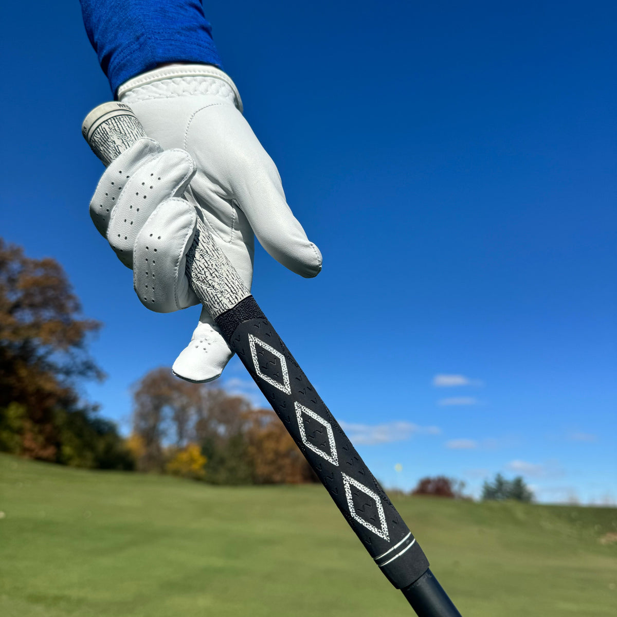 Golf Grip Set Hybrid Diamond Pebble Rubber Cord Control Moisture