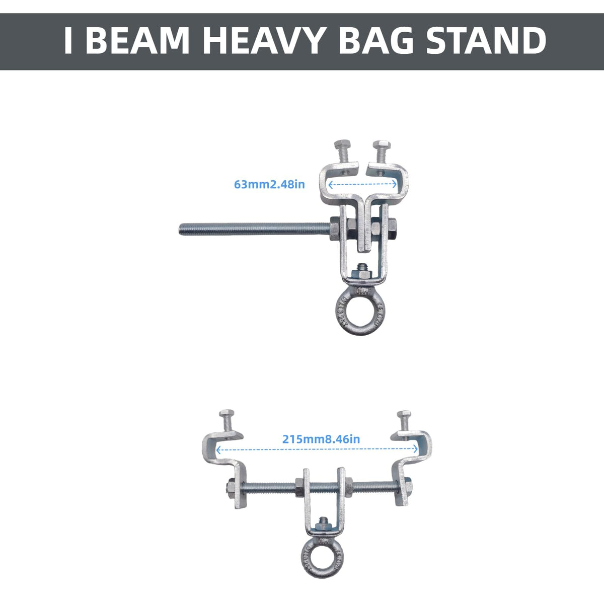 Heavy Bag Bracket Clamp for I-Beam Boxing Steel Mount for Gyms