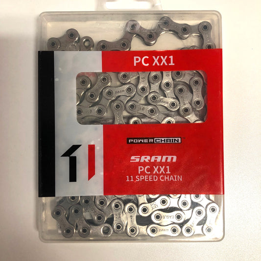 11 Speed Silver Bicycle Chain - 118 Links MTB Chain with PowerLock
