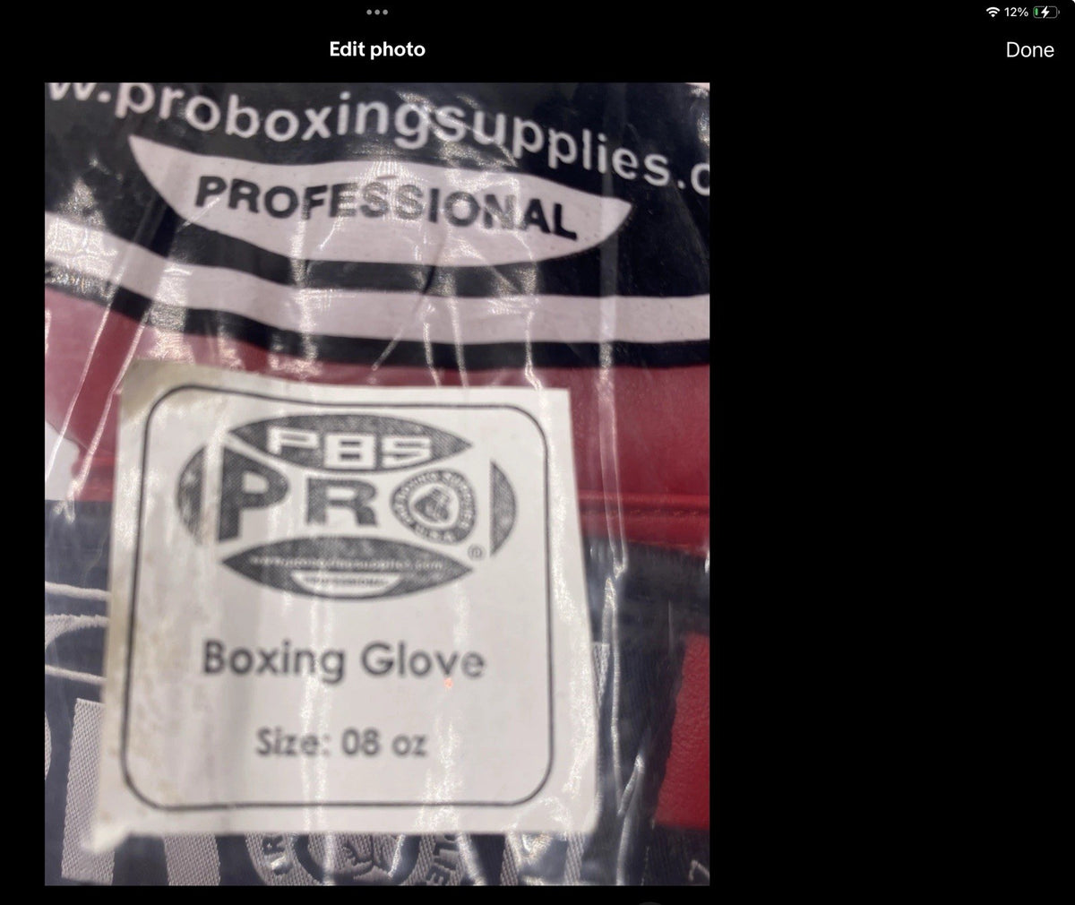 8 oz Boxing Gloves for Training Sparring Black Red - Pro Boxing Supplies ATL125