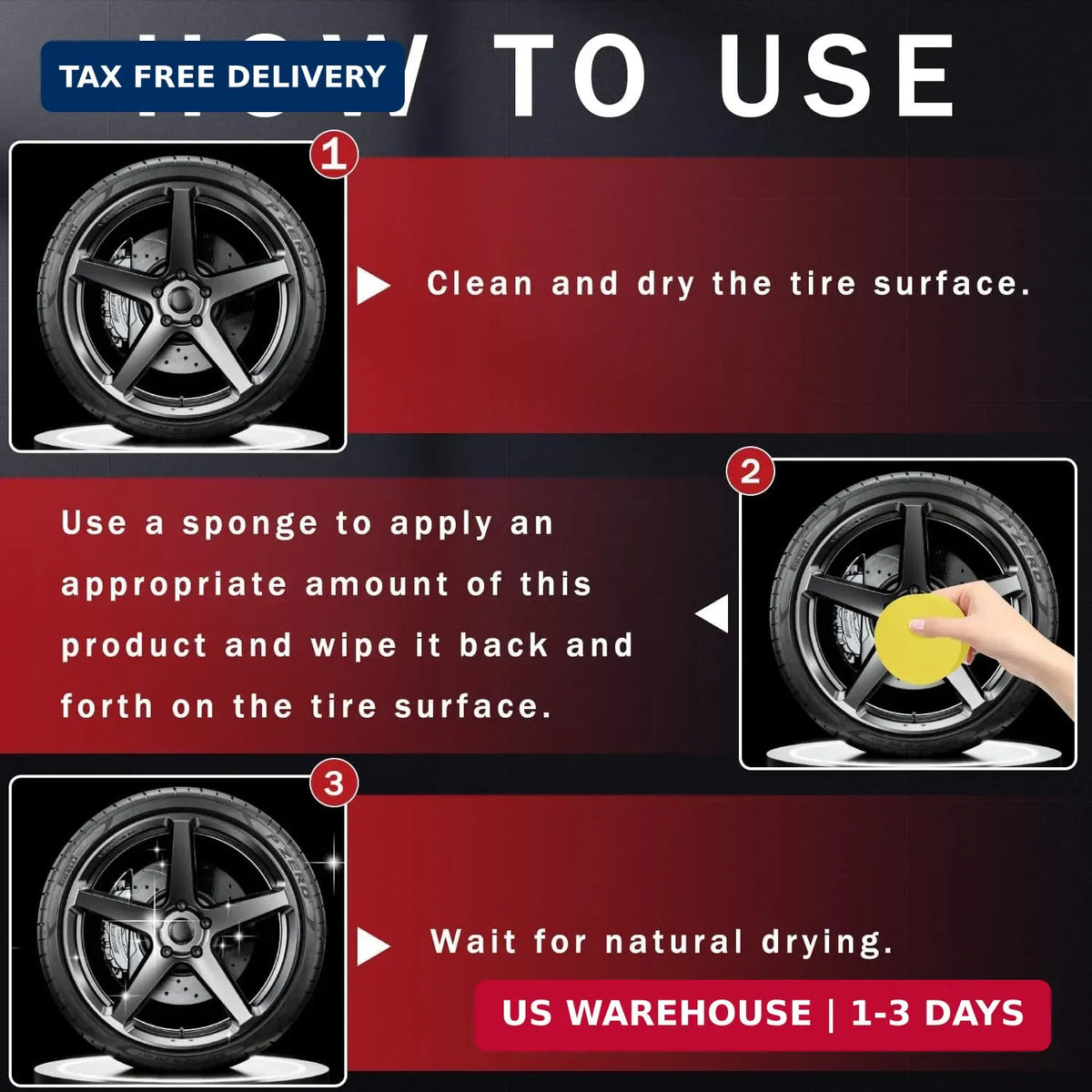 2PCS Tire Coating & Trim Restorer - Deep Black Shine & UV Protection