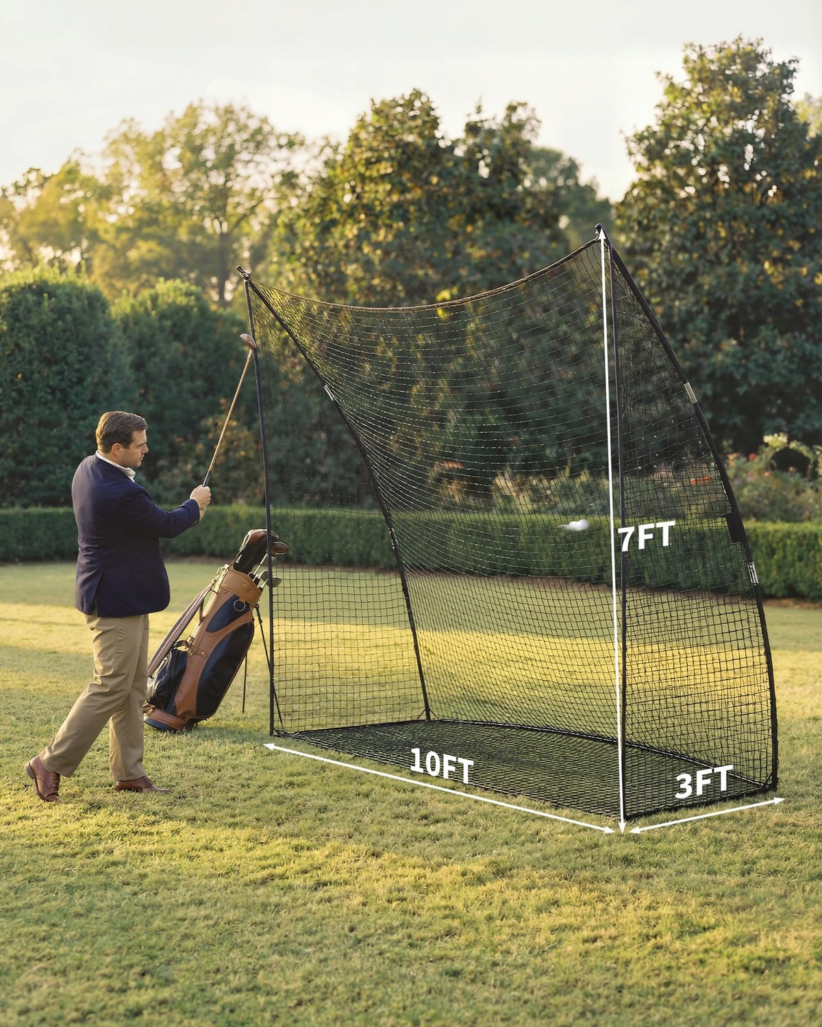 10x7FT Portable Golf Practice Net with Carry Bag - Swing Training Equipment
