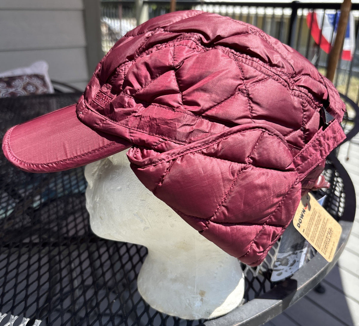 Winter Down Puffer Trapper Hat - Windproof & Insulated for Cold Weather